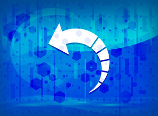 Back arrow icon midnight blue prime background