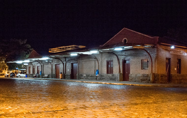 old building in the night