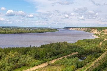 Fototapeta na wymiar Irtysh river near Tobolsk, Tyumen region, Russia