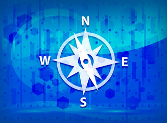 Compass icon midnight blue prime background