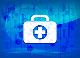 First aid kit bag icon midnight blue prime background