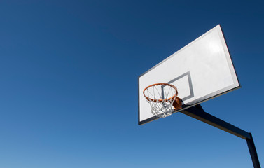 Basketball Hoop with Blue sky