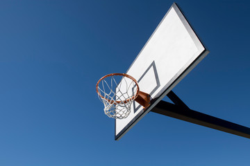 Basketball Hoop with Blue sky