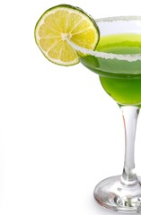 Green Cocktail in Margarita Glasses