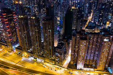 Fototapeta na wymiar Hong Kong city at night