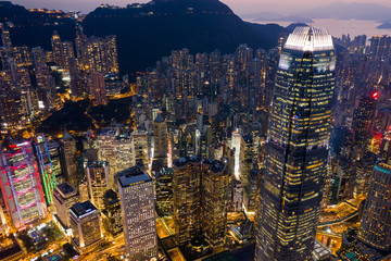  Top view of Hong Kong business district