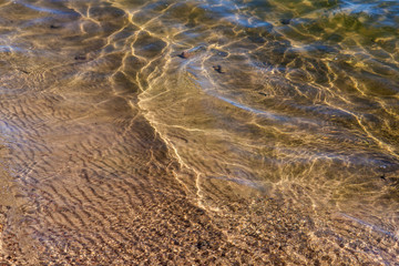 clear water on the beach