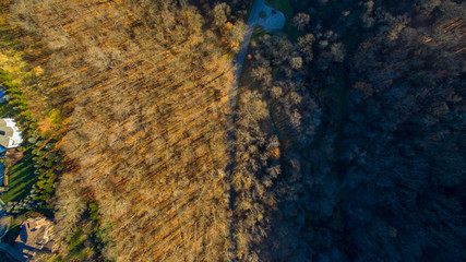 Aerial of Hills During Sunset