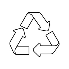 recycling arrows symbol isolated icon