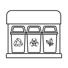 recycling baskets isolated icon