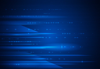 Illustration abstract speed movement and light effect, lines pattern design. High speed movement and motion blur over dark blue background. Futuristic, hi tech technology concept.