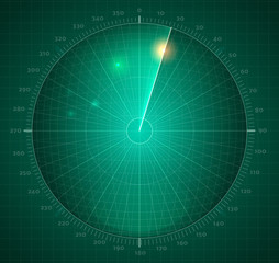 the radar scans the space. vector concept of security