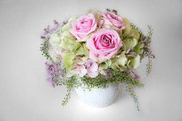 bouquet of pink roses