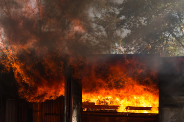 Fire and rescue training school regularly to get ready, Burning fire flame background