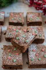 Weihnachtliche Brownies 