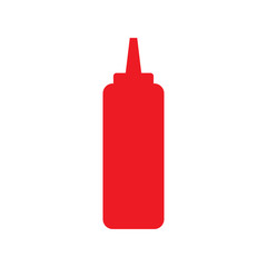 Ketchup bottle vector icon