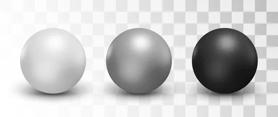 Fotobehang Set van vector bollen en ballen op een witte achtergrond © coffeemill