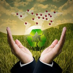 Global market demand recycle  products concept