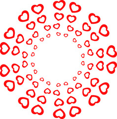 Cute heart circle frame