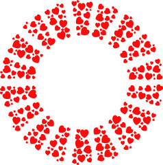 Cute heart circle frame