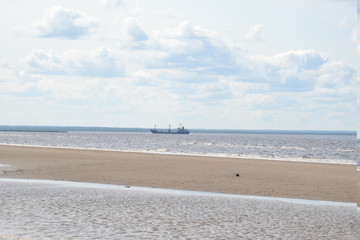 the Northern coast of the white sea in the summer