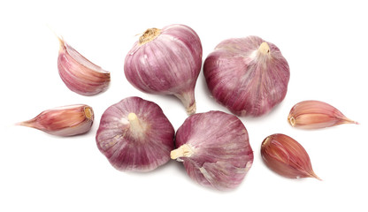 garlic isolated on white background. healthy food