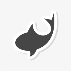 Marine fish logo design sticker