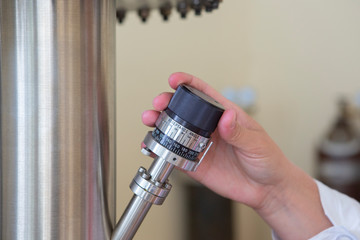 Laboratory equipment for scientific experiments. Abstract industrial background.