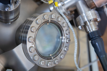 Laboratory equipment for scientific experiments. Abstract industrial background.