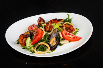 Salad with seafood