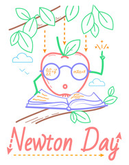  Newton Day educational banner