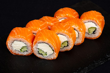 Japanese roll with salmon