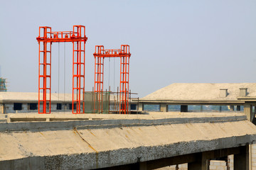 concrete pouring building
