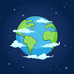 Planet Earth Hand Drawing - 228454715