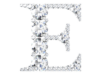 diamond letters with gemstones (high resolution 3D image)