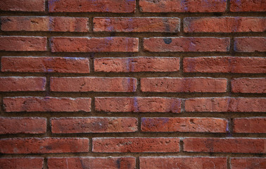 Empty red brick wall 