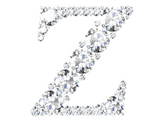diamond letters with gemstones (high resolution 3D image)