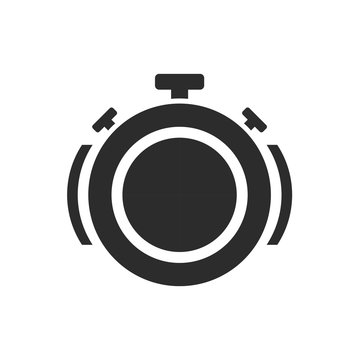 Isolated stopwatch icon time over sound on a white background