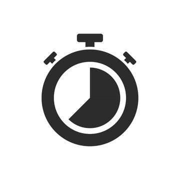 Isolated stopwatch icon twenty five to on a white background