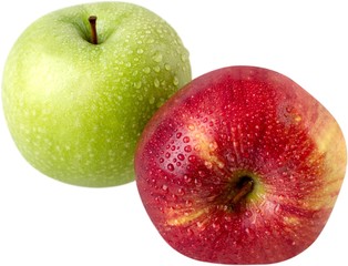 Red and green apples