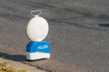 Rückseite von Warnlichtern in Polizeiausführung