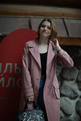 Street photo shoot with a wonderful girl.Photo shoot in Moscow in the great hearth, the whipping Kolomenskoye