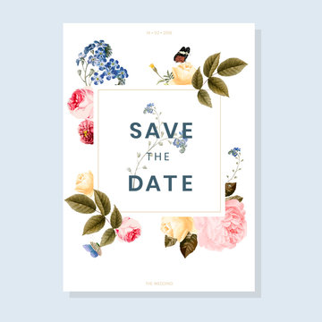 Save the date wedding invitation