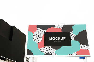 Colorful billboard mockup design