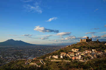 Fototapeta na wymiar The castle of Lettere, in Naples province, Italy 