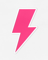 Pink bolt of lightning icon