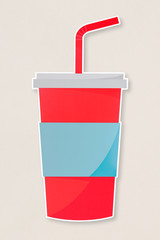 Soda cup with a straw icon