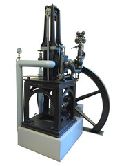  Vintage jld steam engine isolated over white background