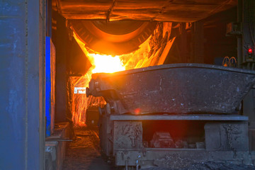 converter dumping steel slag in iron and steel co., China