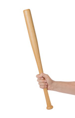 Hands with baseball bat